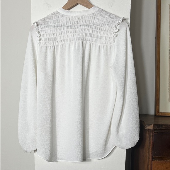 Max Studio White Tie-Neck Blouse - Picture 6 of 7